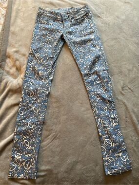 G-Star 3301 Skinny Paisley Jeans in Blue Waist 28